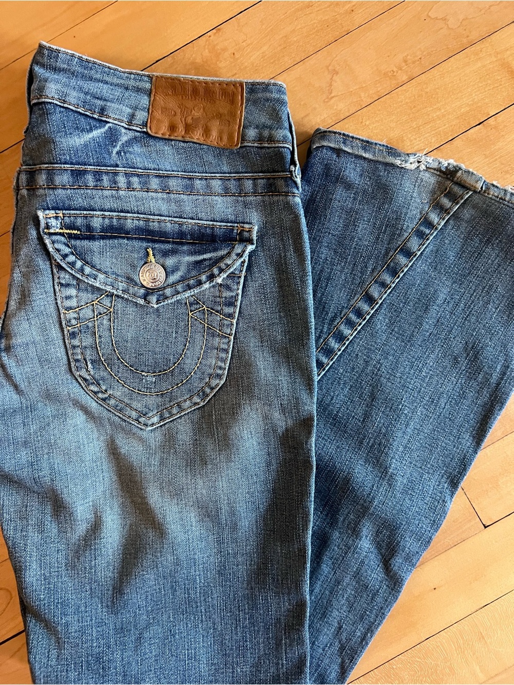 True Religion Women's Bootcut Jeans in Blue Denim